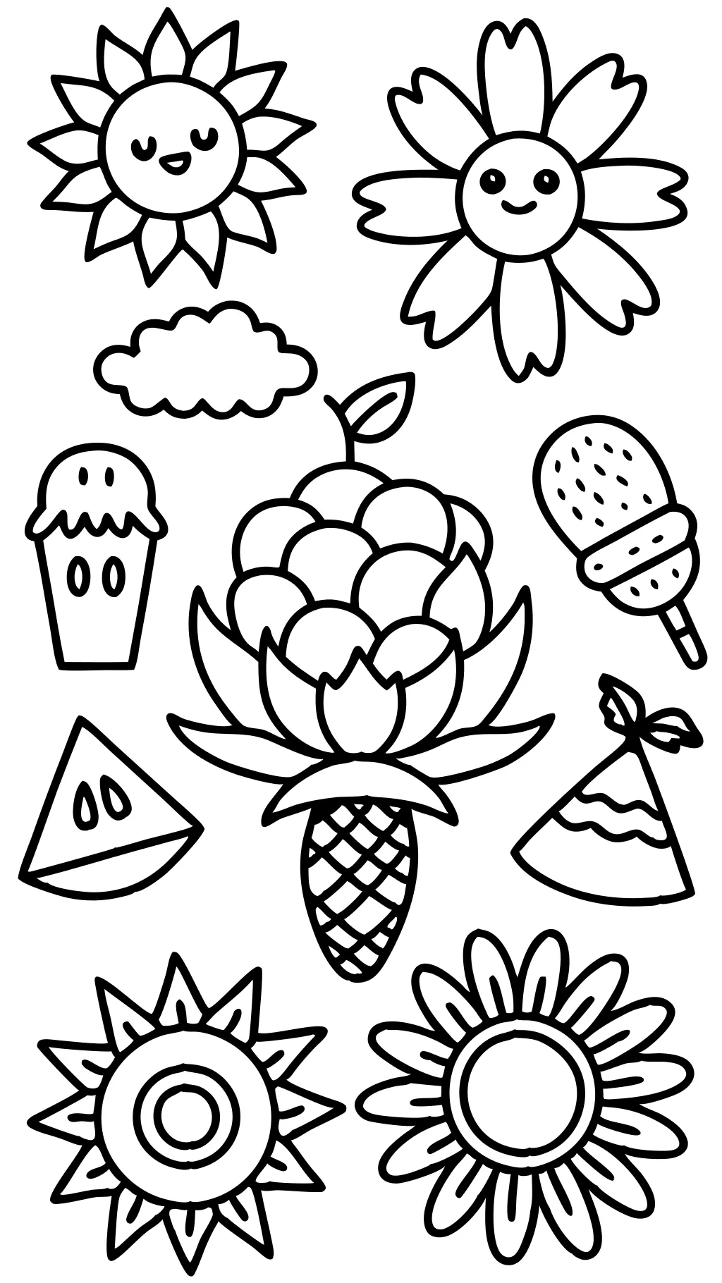 summer printable coloring pages